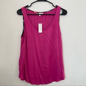 Loved by Anthropologie NWT Pink Sleeveless Blouse, Silky soft tank top medium